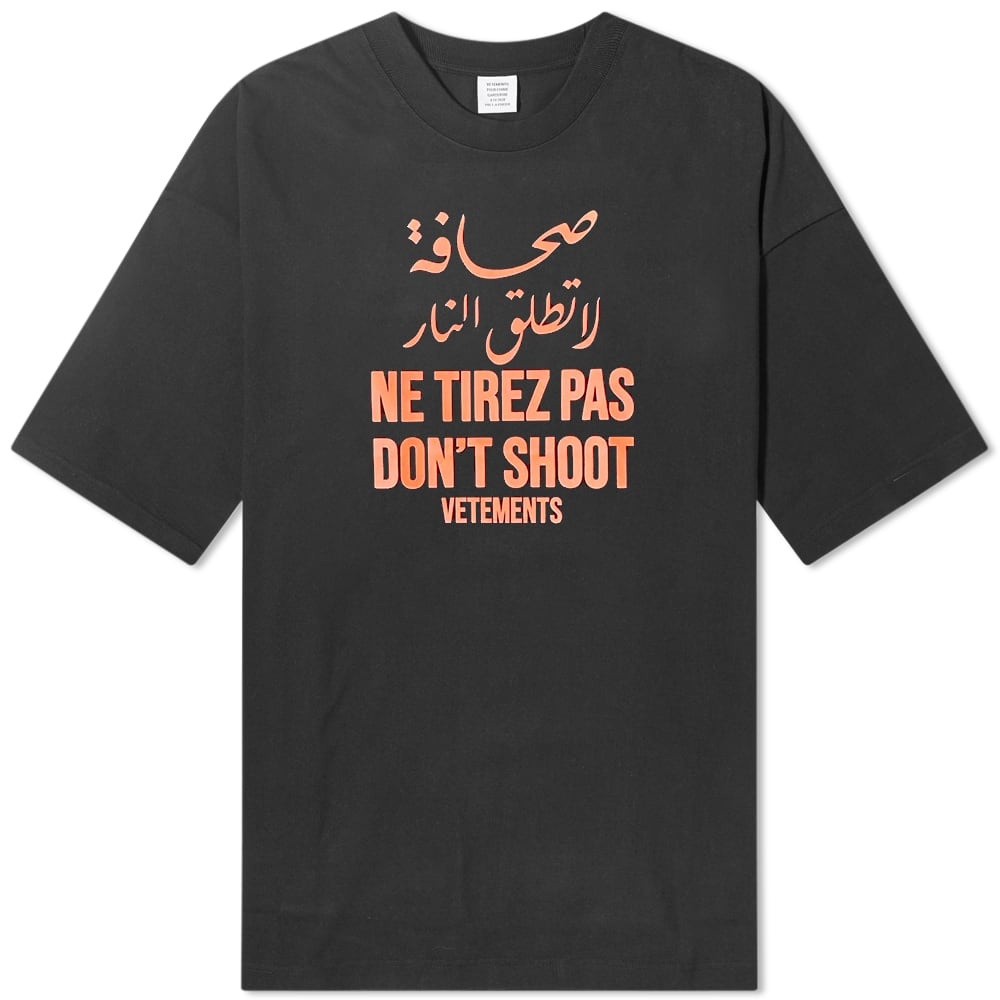 VETEMENTS Don't Shoot Tee - 1