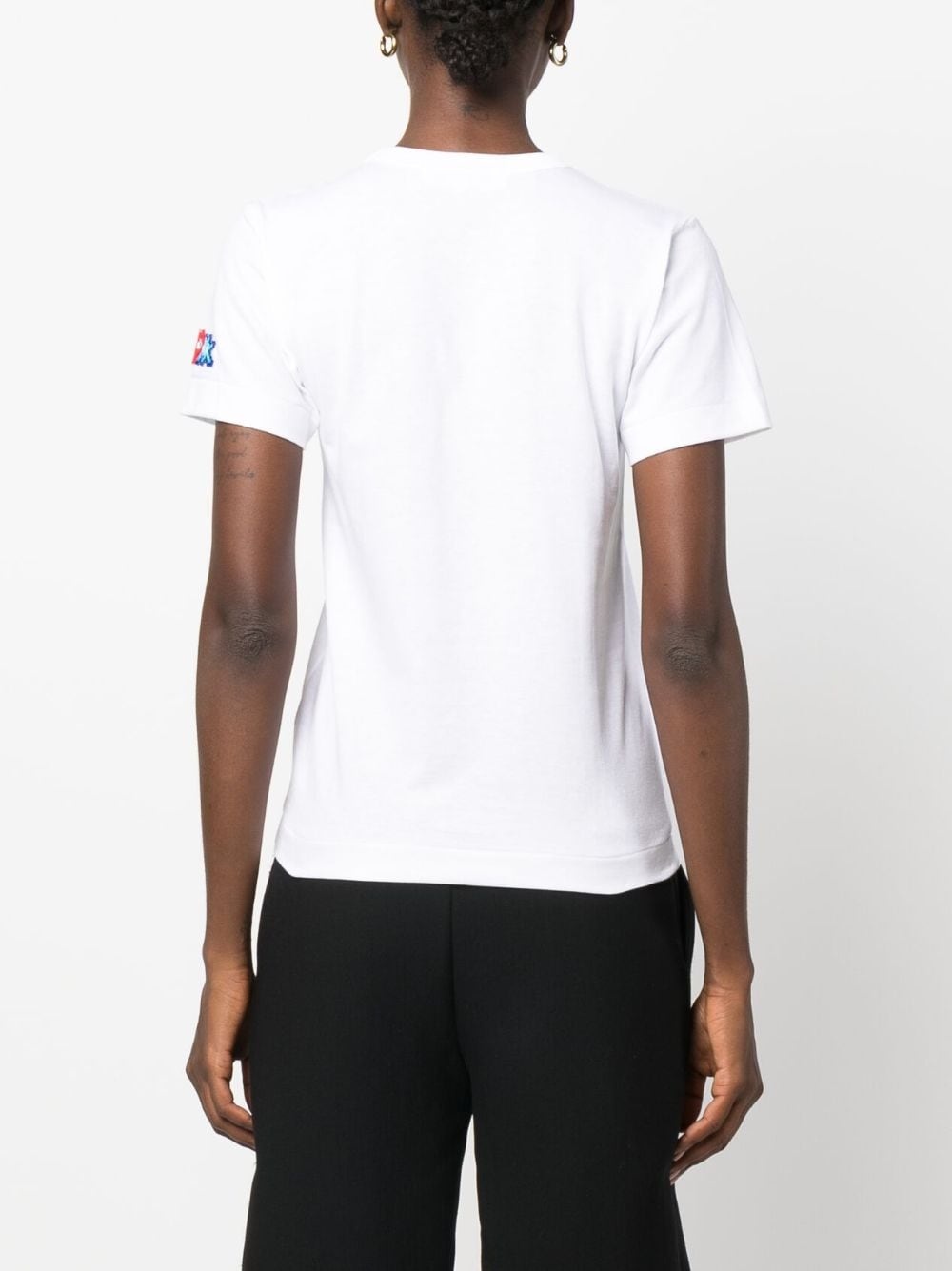 logo-patch cotton T-shirt - 4