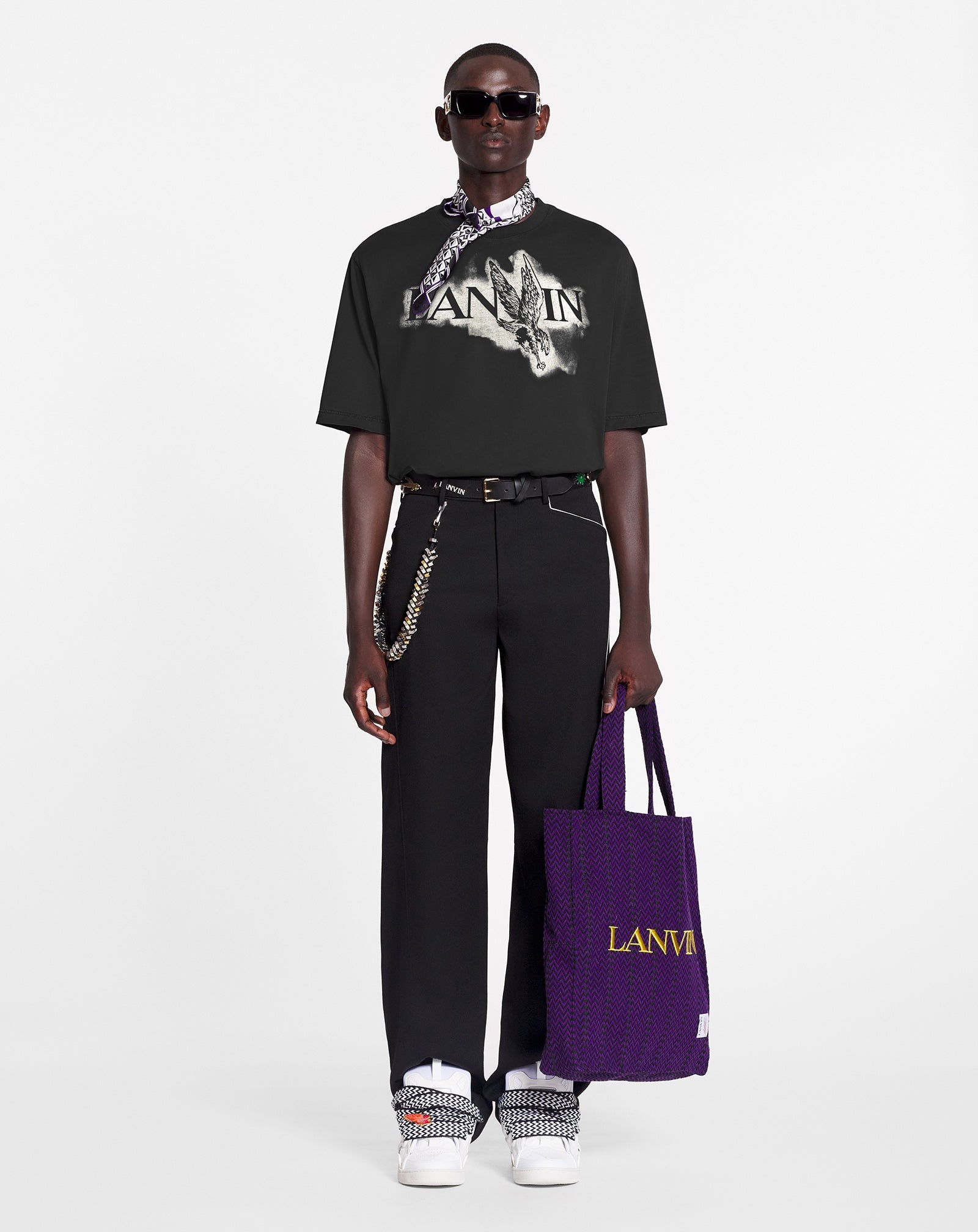 LANVIN X FUTURE CLASSIC EAGLE PRINT T-SHIRT - 2