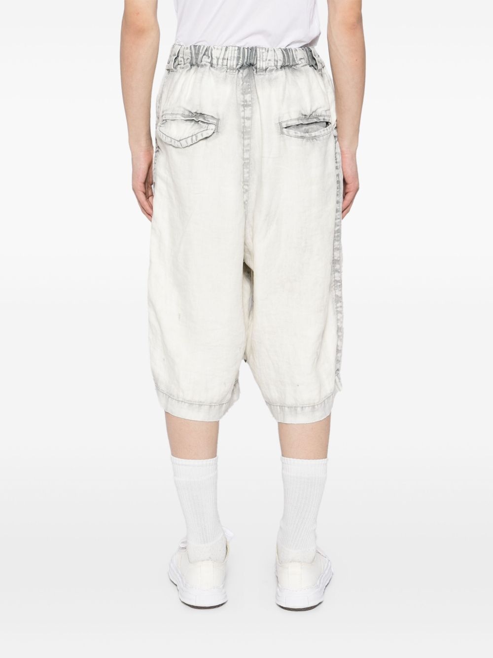 Aged Linen wide shorts - 4
