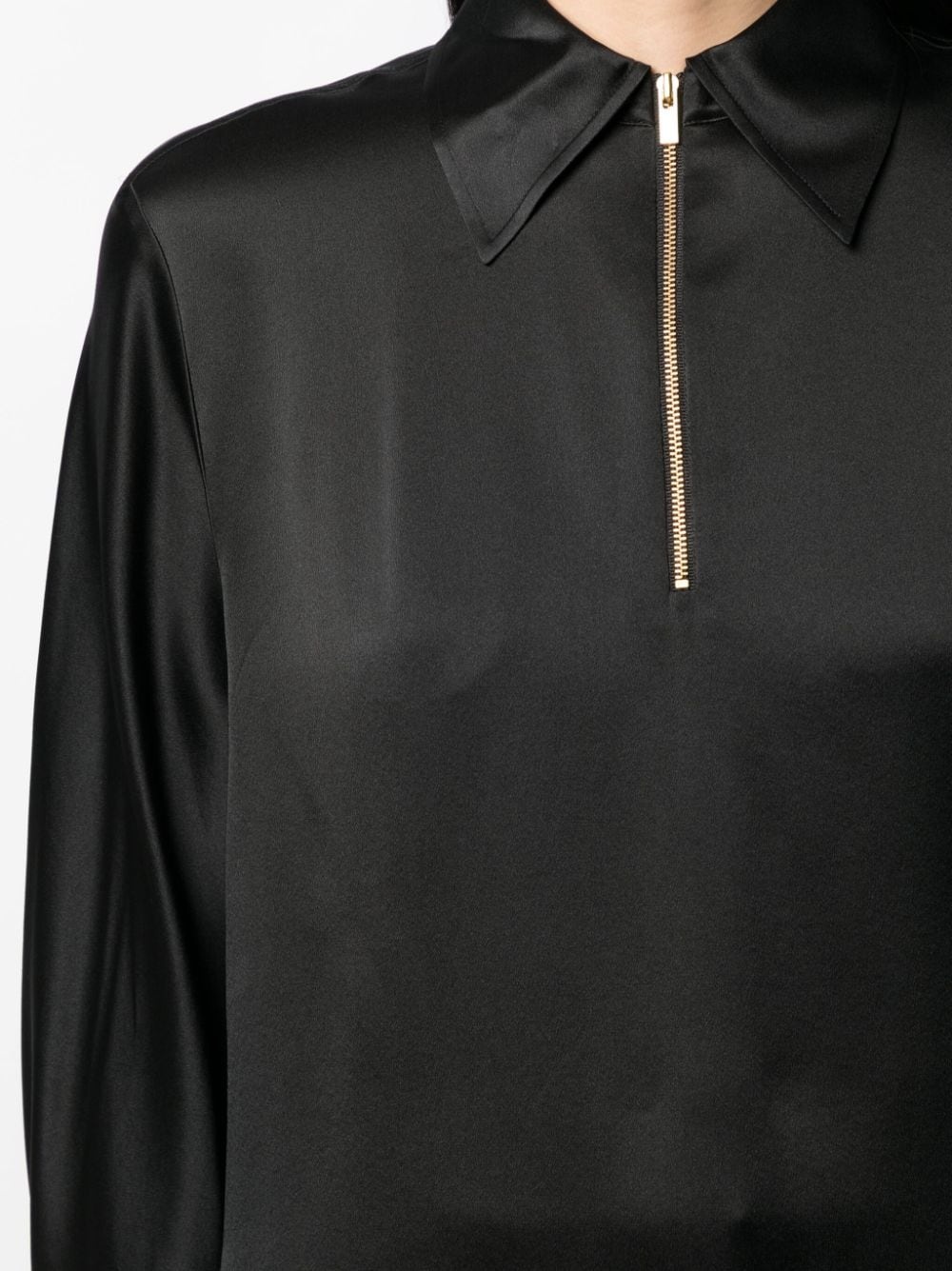 silk long-sleeve blouse - 5