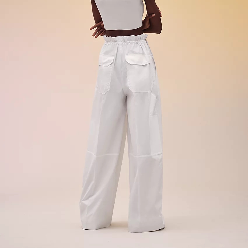 Wide pants with elastic waist - 3