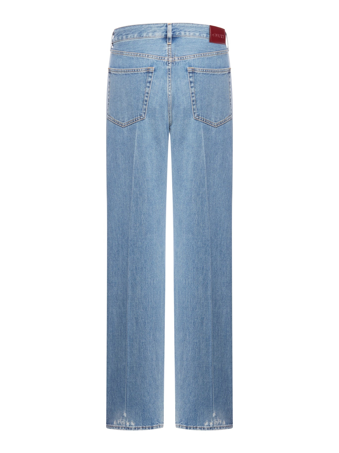 DENIM PANTS WITH GUCCI LABEL - 2