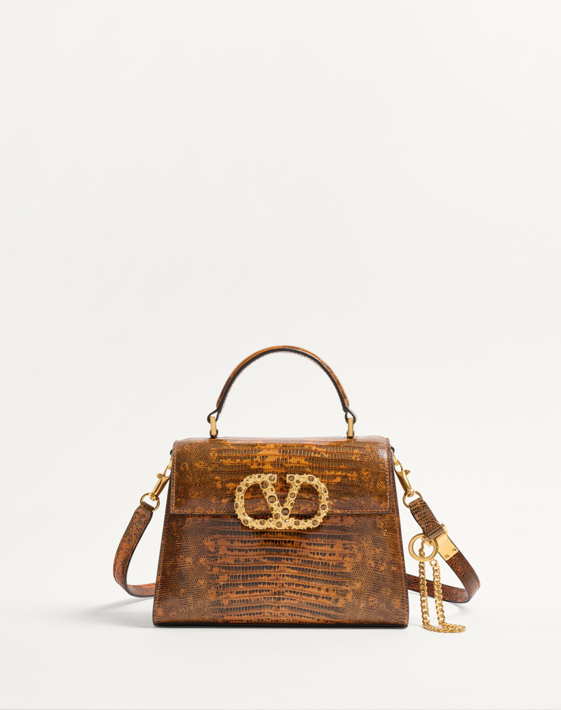 VALENTINO GARAVANI VSLING SMALL HANDBAG IN TEJUS WITH JEWEL LOGO 1