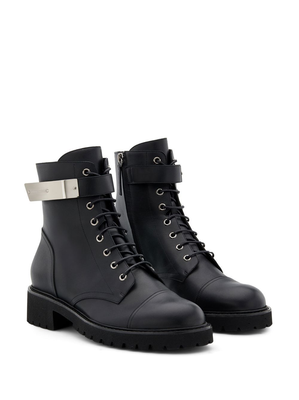 Austin logo-plaque combat boots - 2