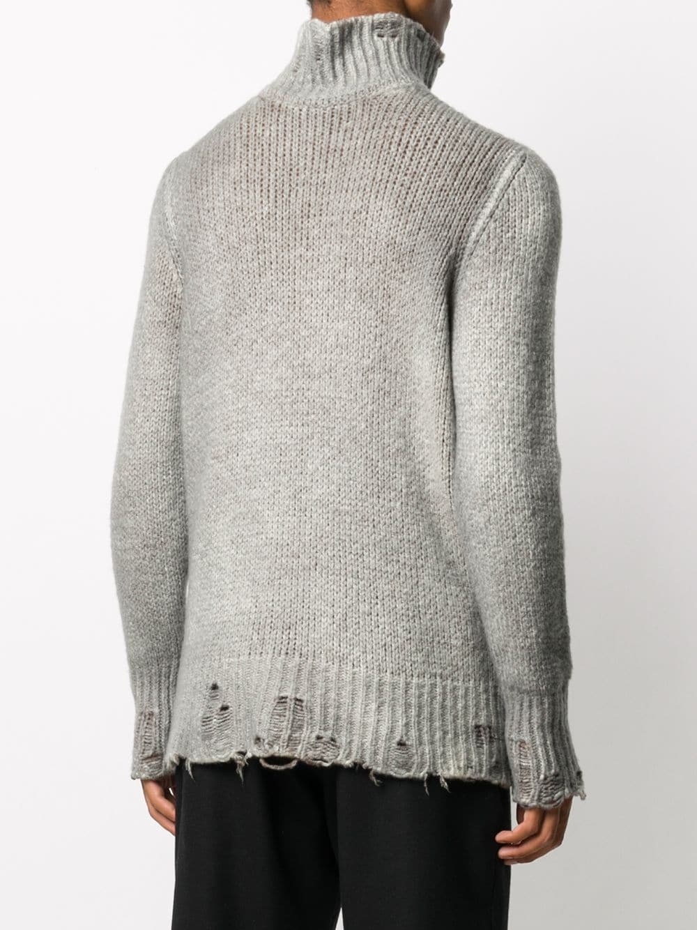 distressed roll-neck jumper  - 4