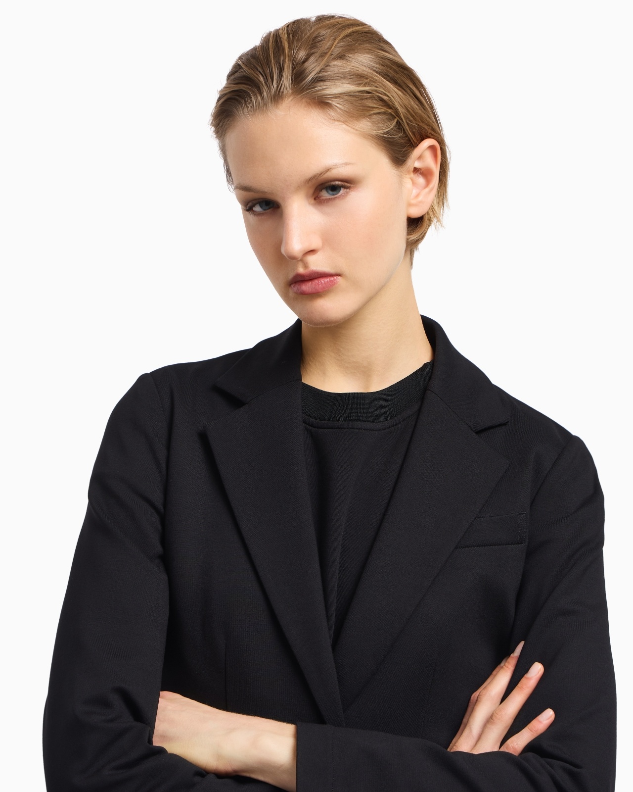 TRAVEL ESSENTIALS CAPSULE COLLECTION SINGLE-BREASTED BLAZER IN INTERLOCK JERSEY - 5