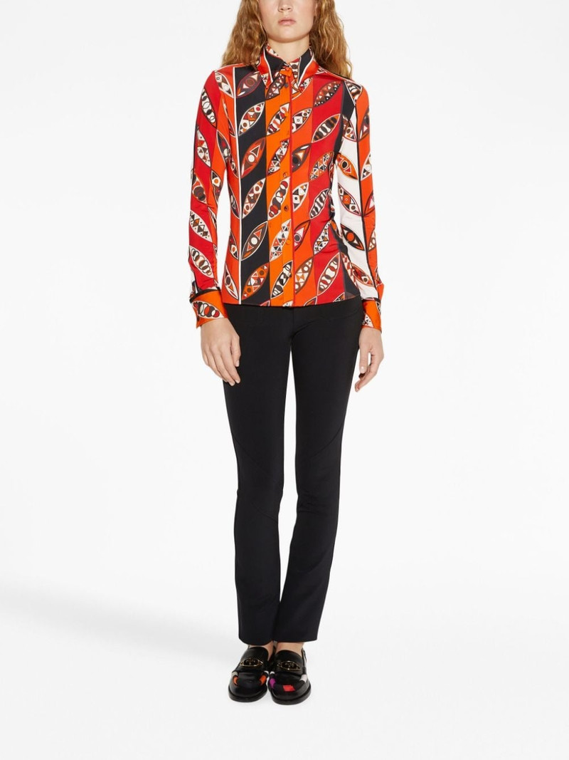 PUCCI Girandole-print long-sleeve shirt outlook