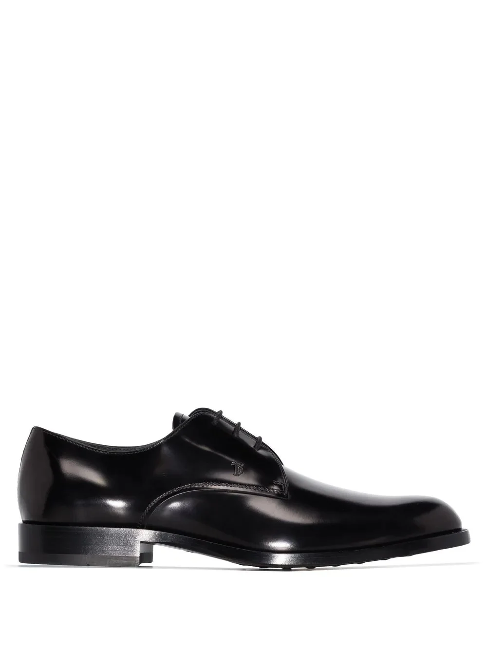polished leather derby shoes - 1