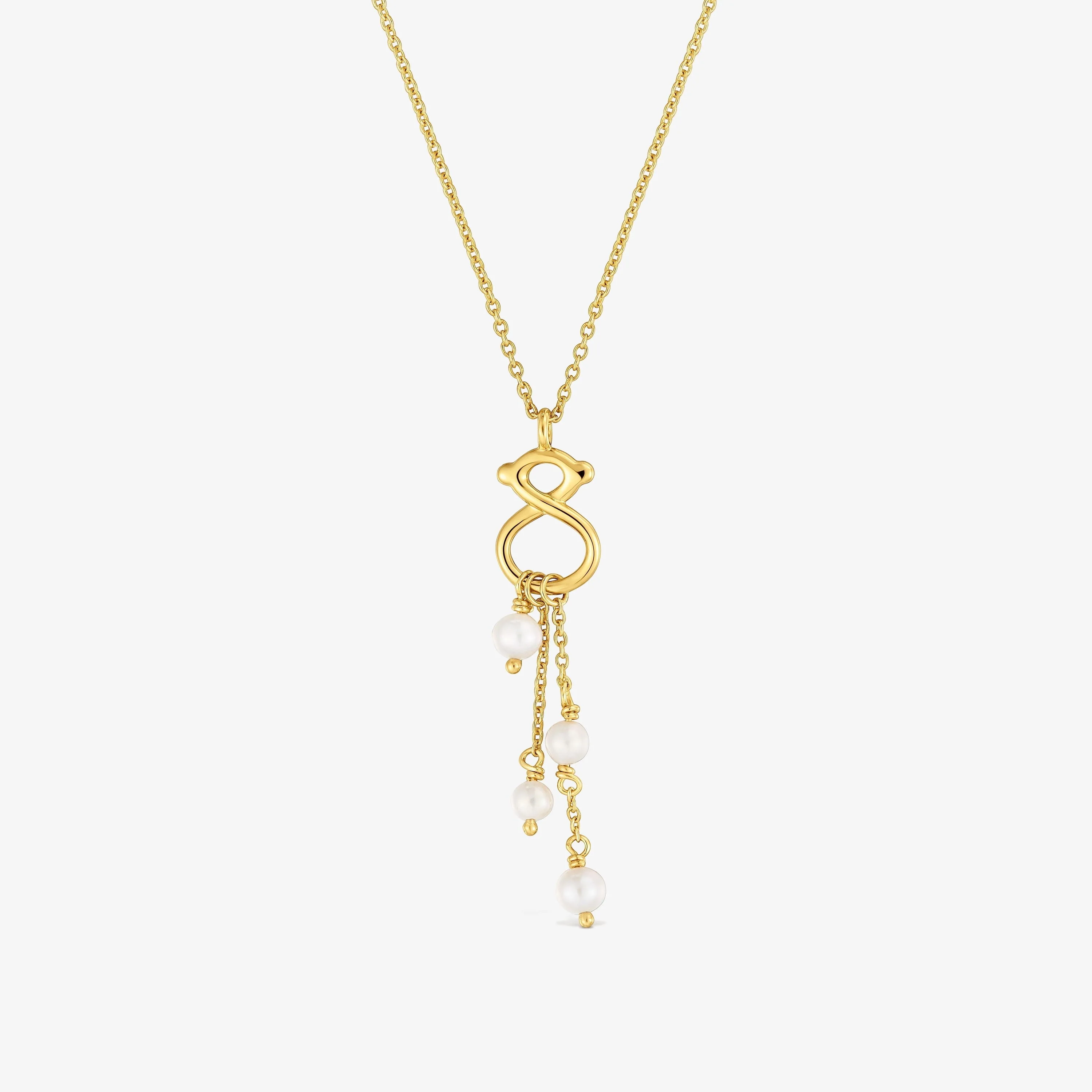 9kt gold Necklace with cultured pearls and 10 mm bear motif TOUS Infinity - 1