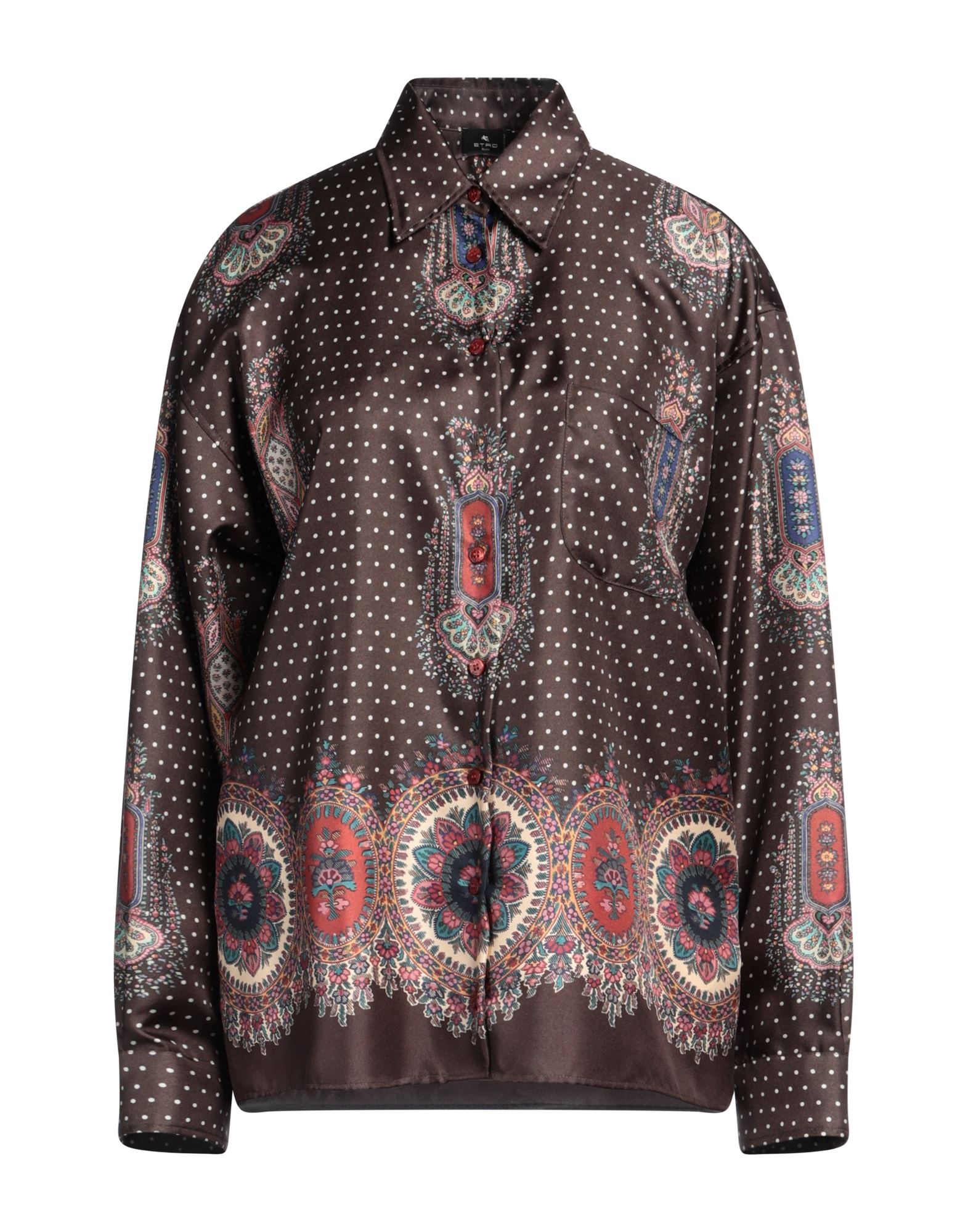 Dark brown Women's Floral Shirts & Blouses - 1