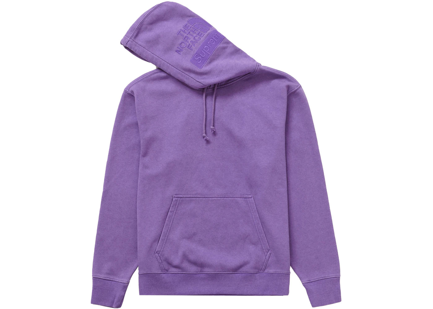 Supreme The North Face Pigment Printed Hooded Sweatshirt Purple - 1