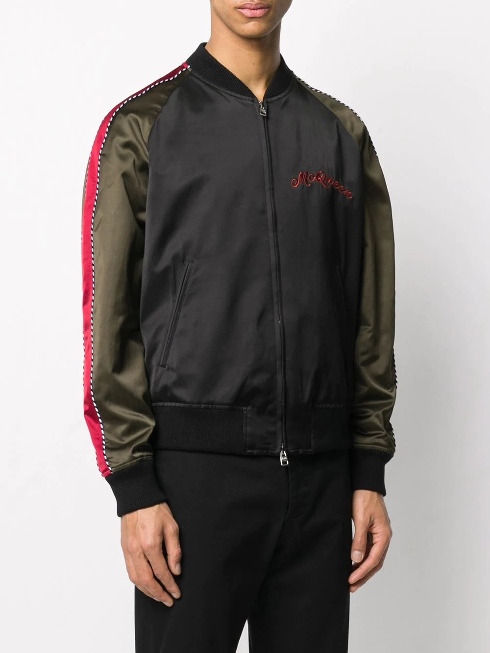 dragon-embroidered bomber jacket - 4