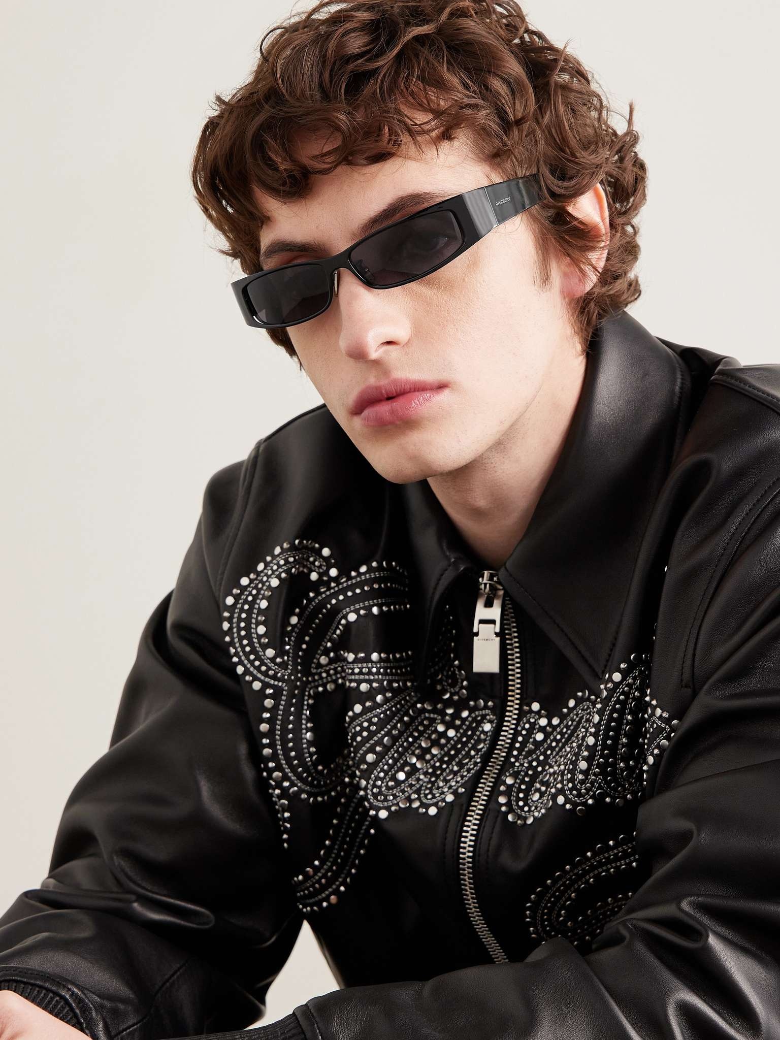 Rectangular-Frame Acetate Sunglasses - 2