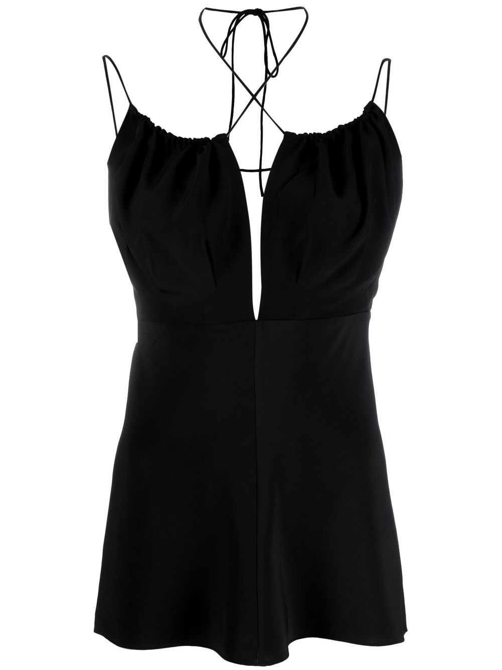 tie-fastening sleeveless top - 1