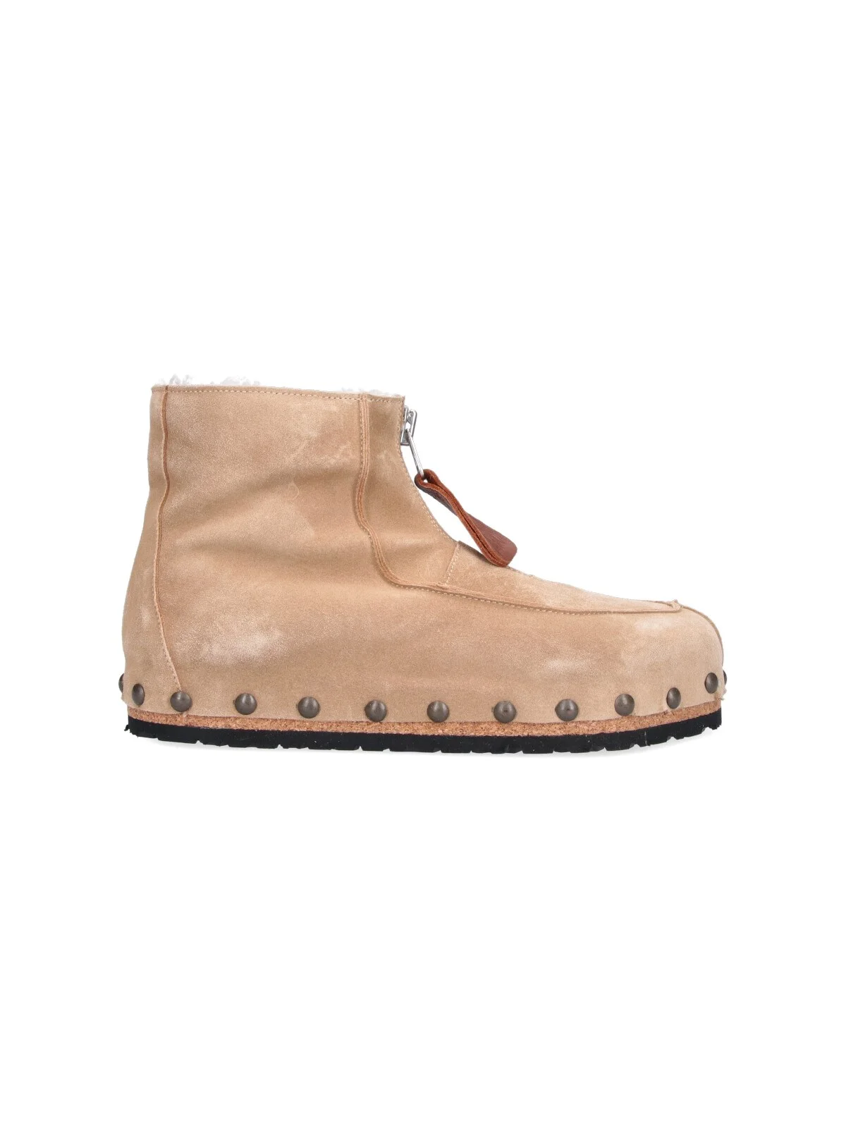 SUEDE ZIP ANKLE BOOTS - 1