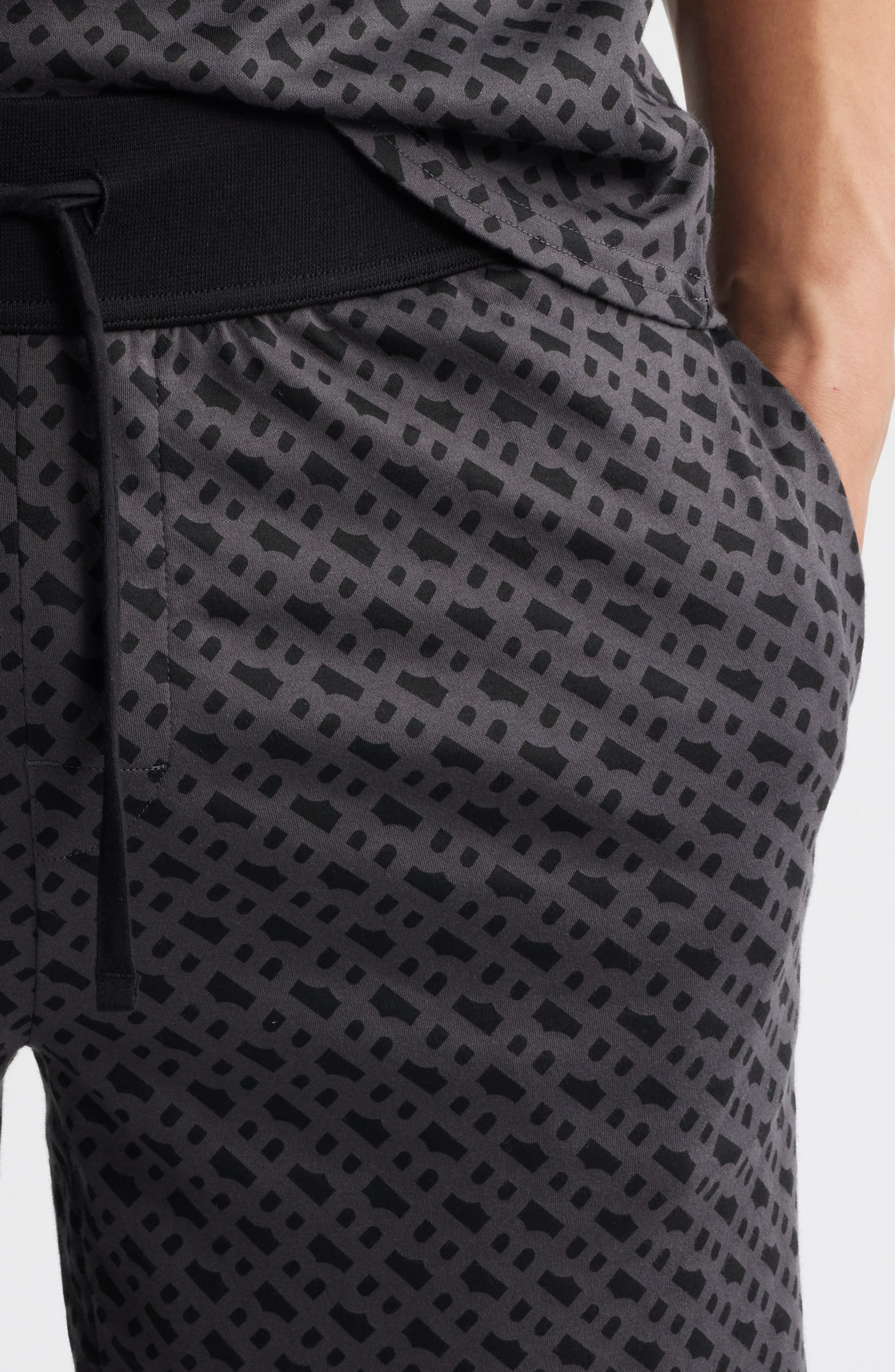 BOSS Relax Pajama Shorts in Black Multi at Nordstrom - 4