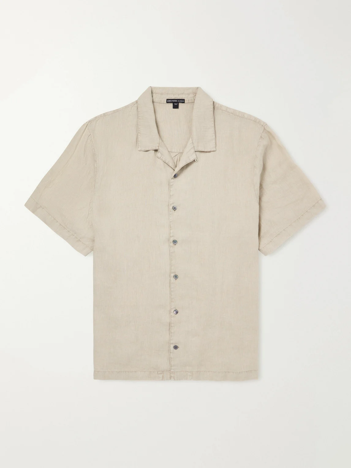 Convertible-Collar Linen Shirt - 1