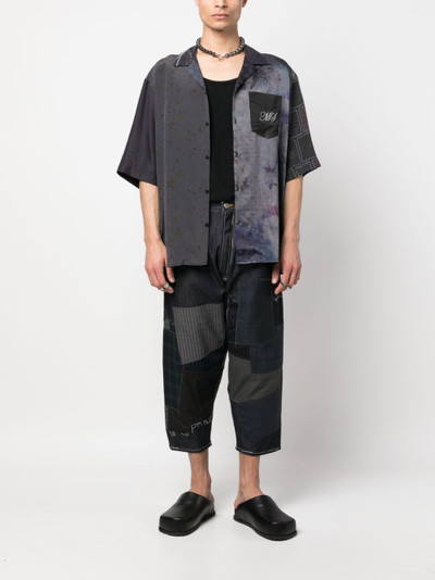 Junya Watanabe MAN patchwork-design cropped trousers outlook