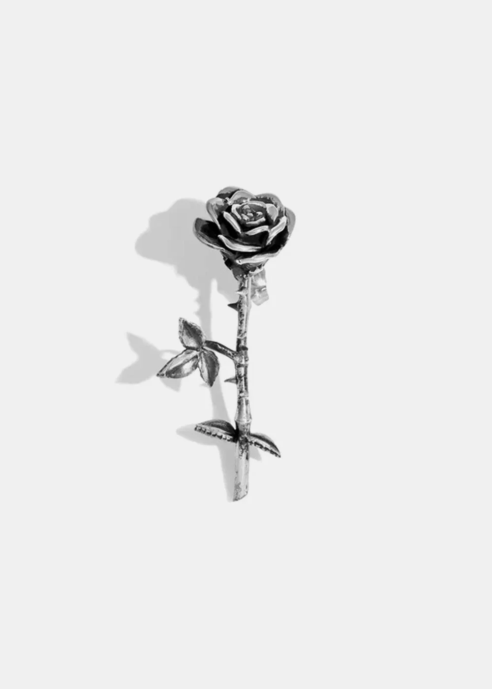 Silver Rose Earring - 1