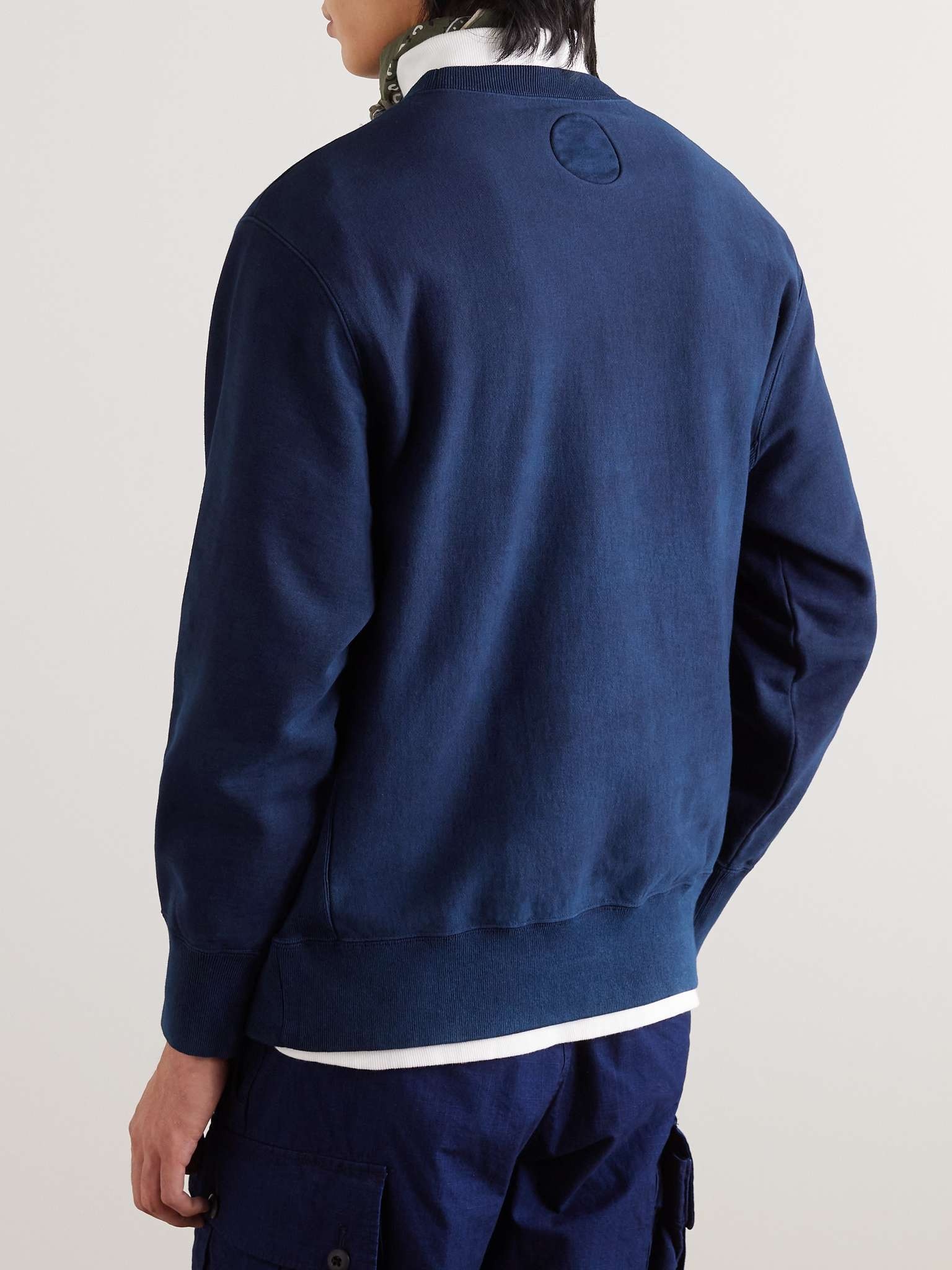 Indigo-Dyed Cotton-Jersey Sweatshirt - 3
