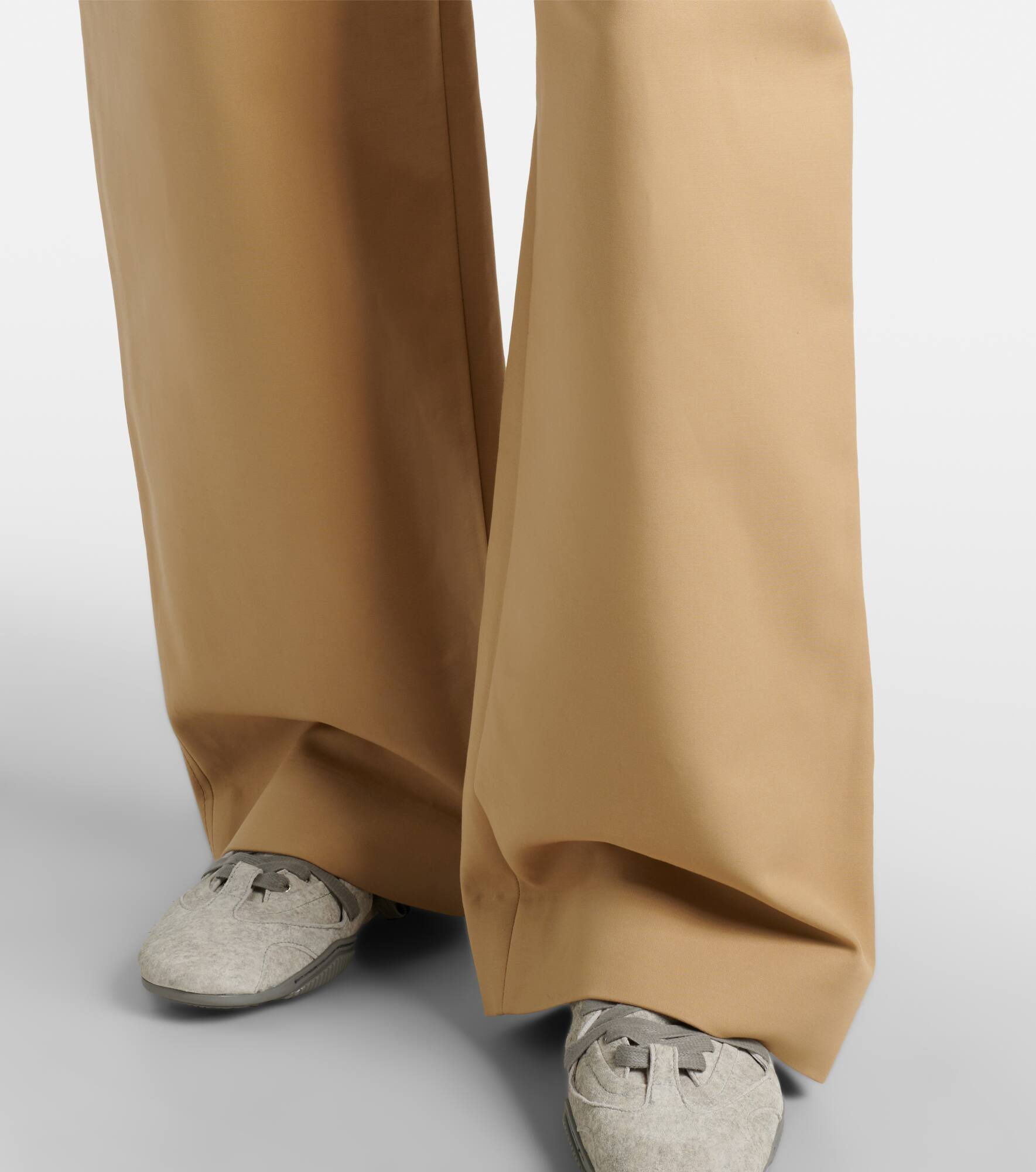 Cotton satin wide-leg pants - 5