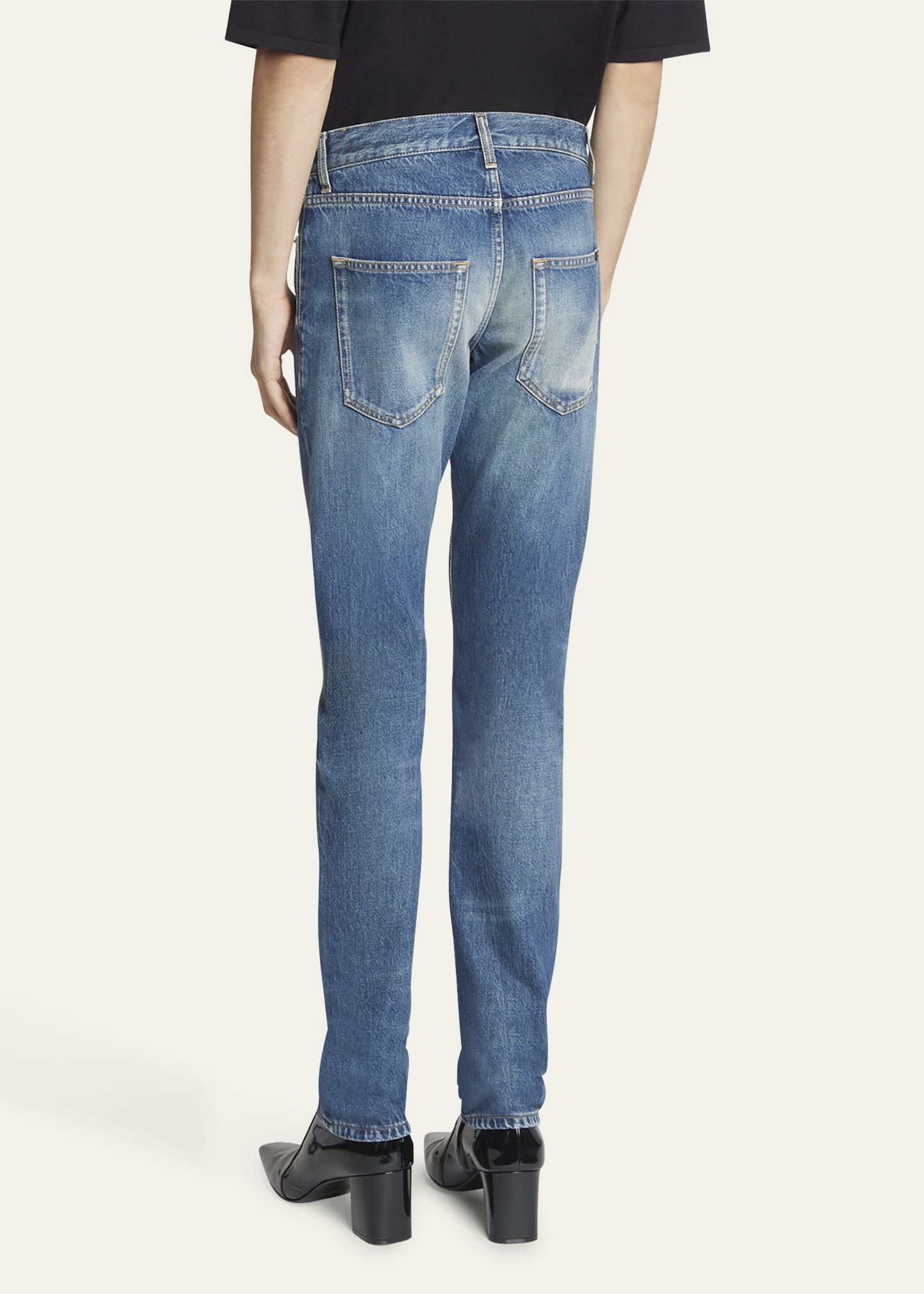 Men's Slim-Fit Faded Jeans - 3