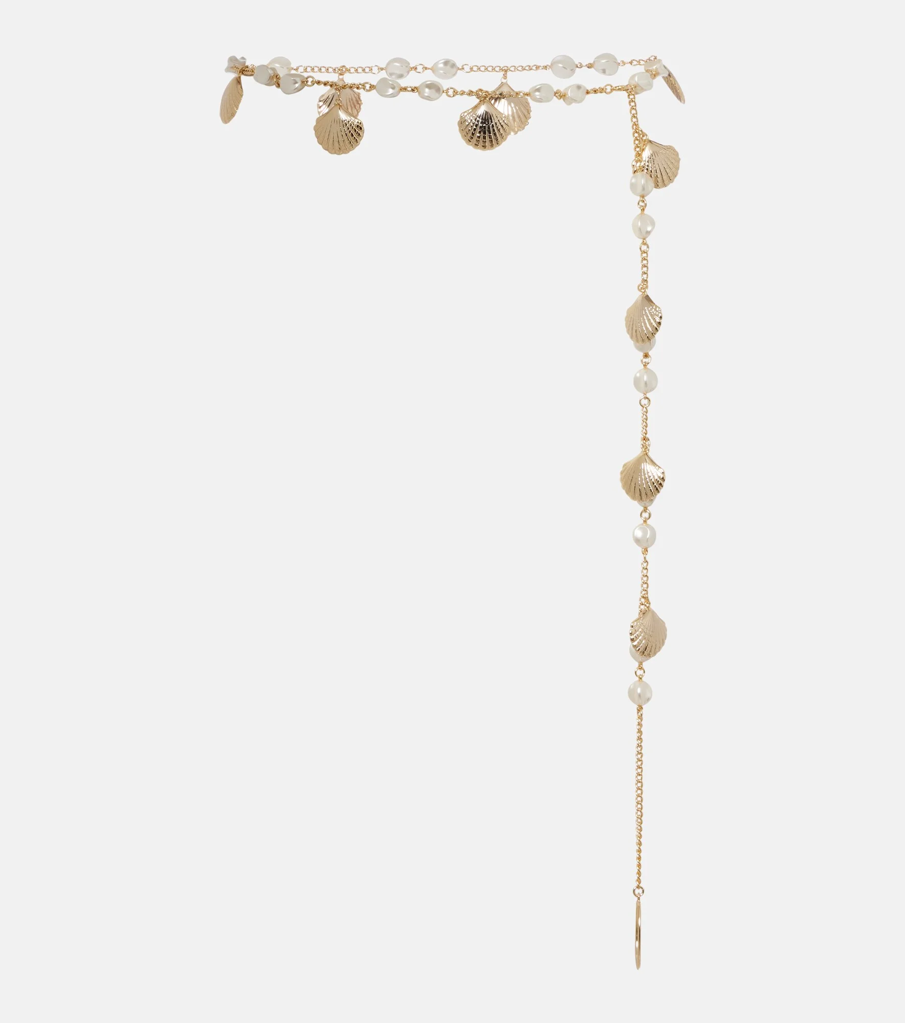 Shells embellished chain belt - 1