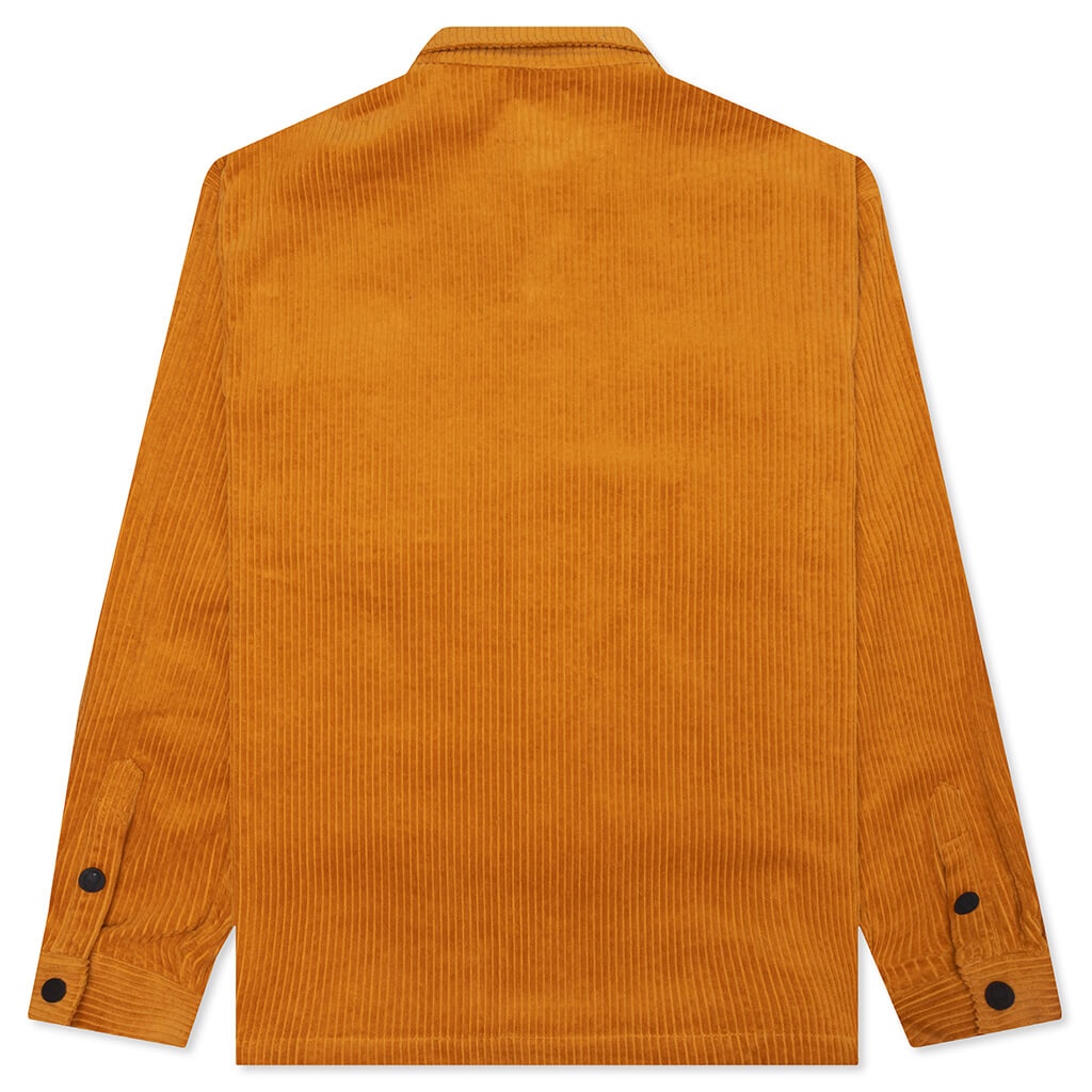 BRAIN DEAD TRADEMARK WIDE WALE SNAP SHIRT - TERRACOTTA - 2