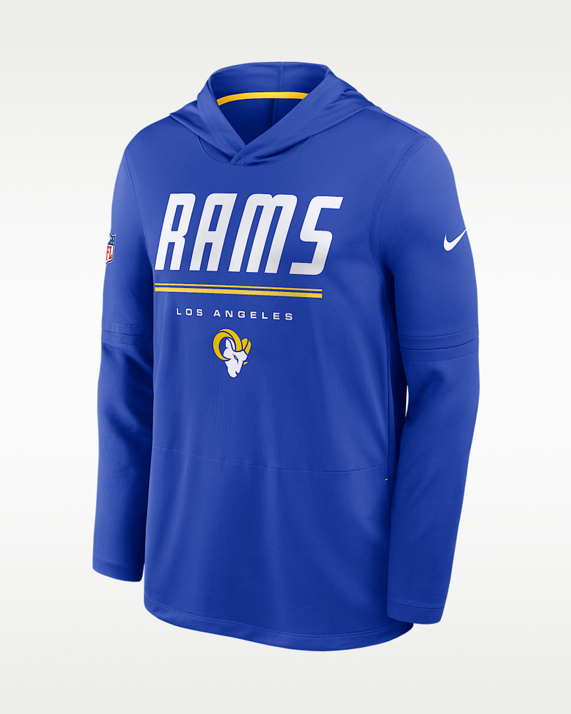 Los Angeles Rams Sideline Men's Nike Dri-FIT NFL Long-Sleeve Hooded Top 1