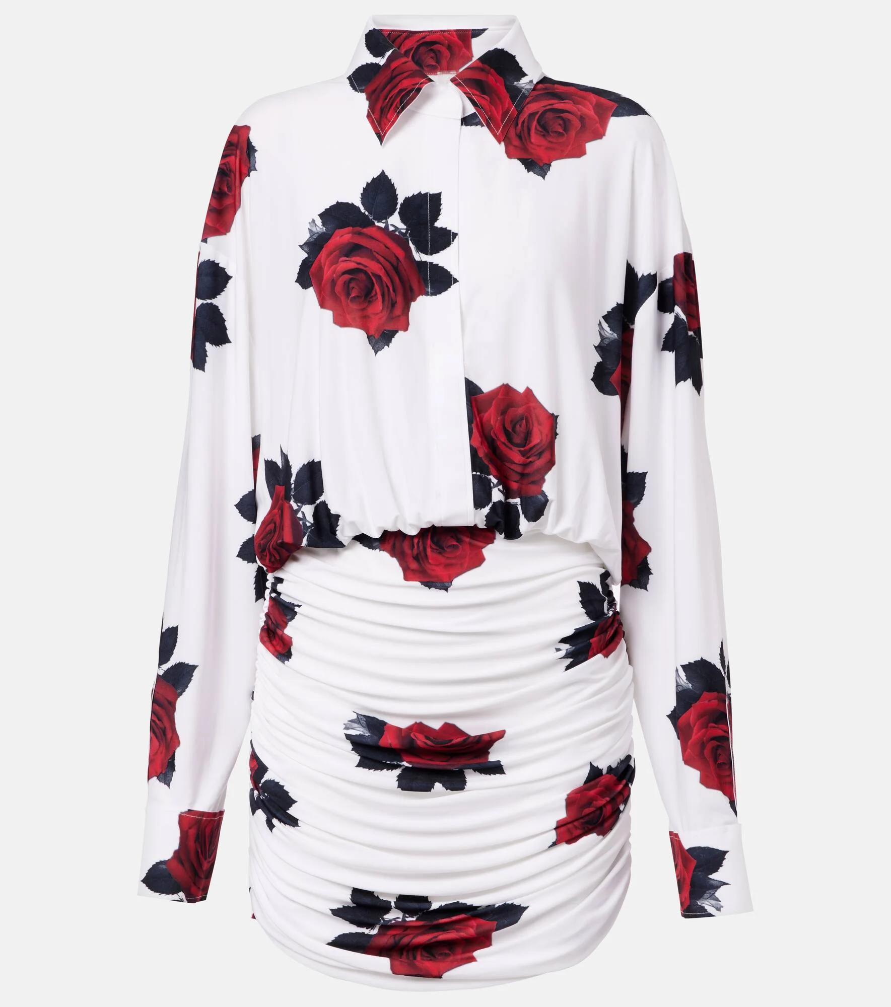 Printed jersey minidress - 1