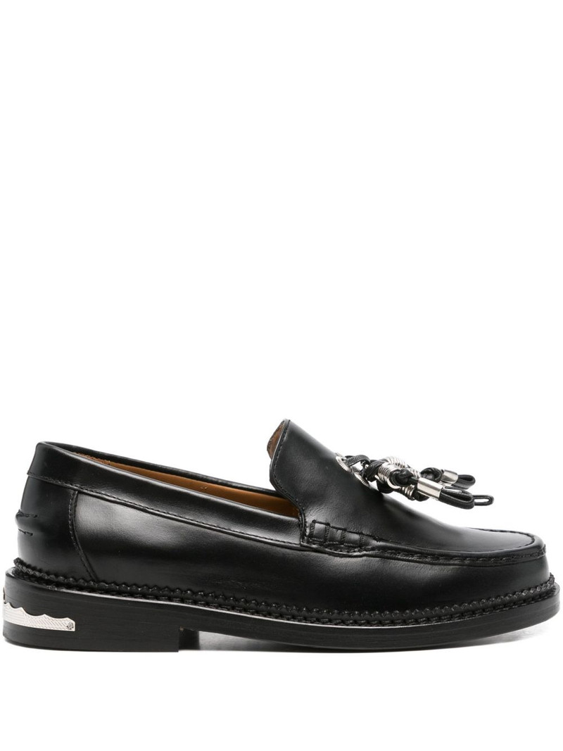 tassel-embellished leather loafers 1