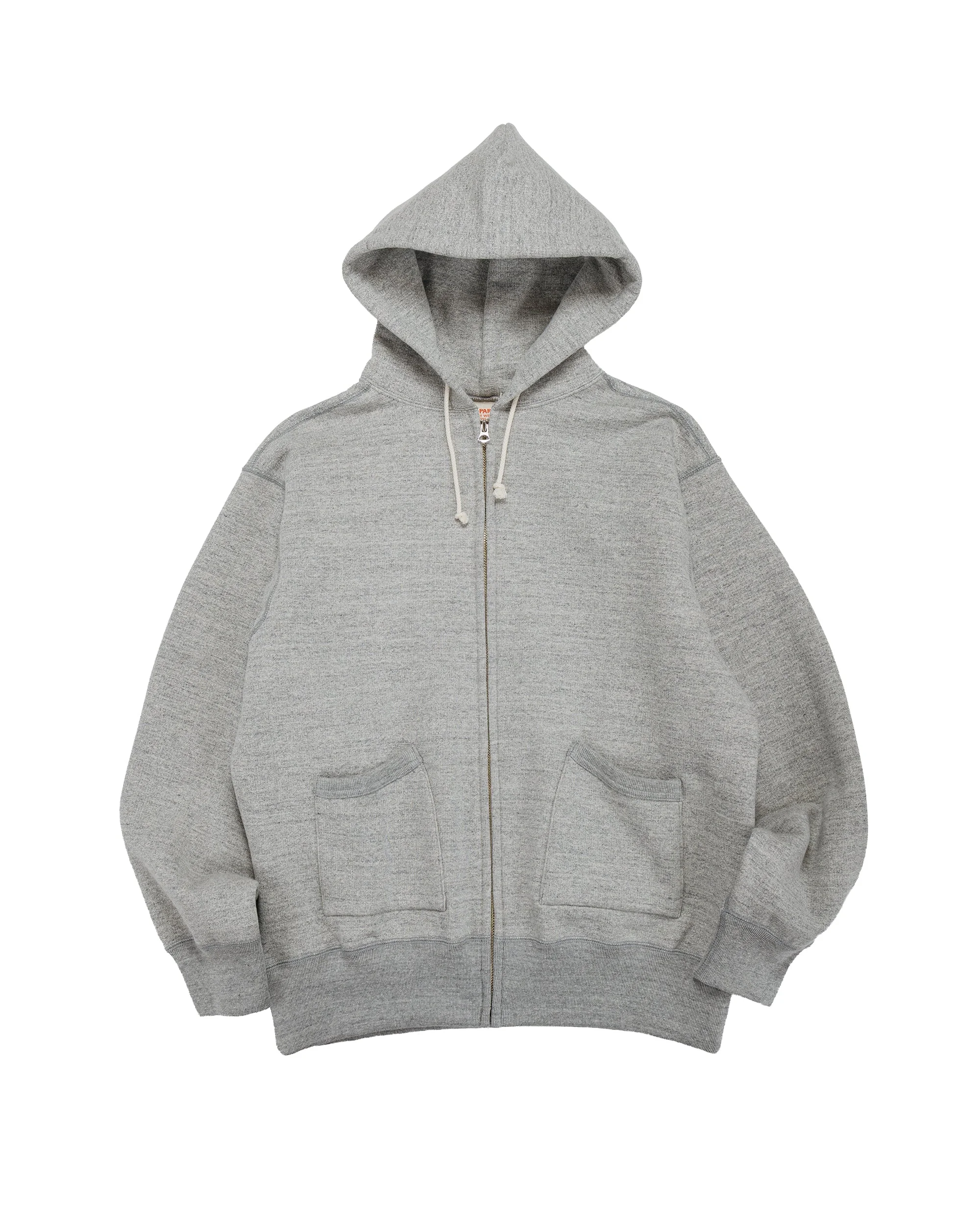 The Real McCoy’s MC25106 12 Oz. Ball Park F/Z Hooded Sweatshirt M.Gray - 1