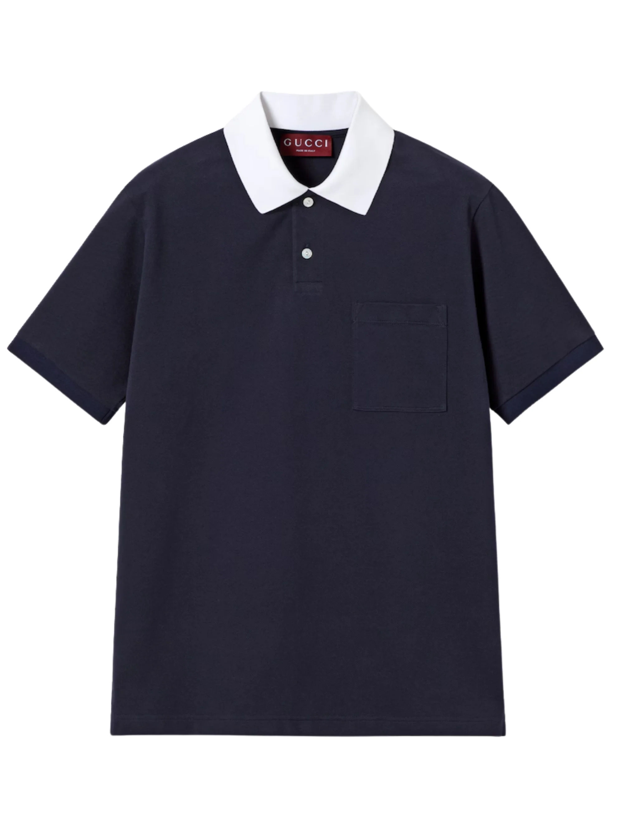 Stretch cotton pique polo shirt - 1