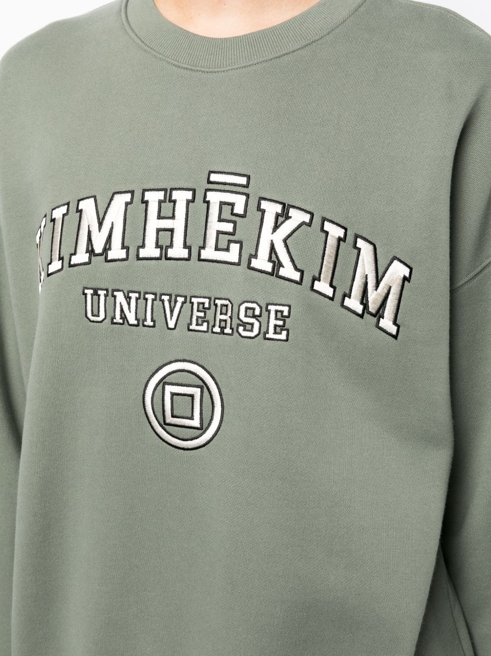 logo-embroidered cotton sweatshirt - 5