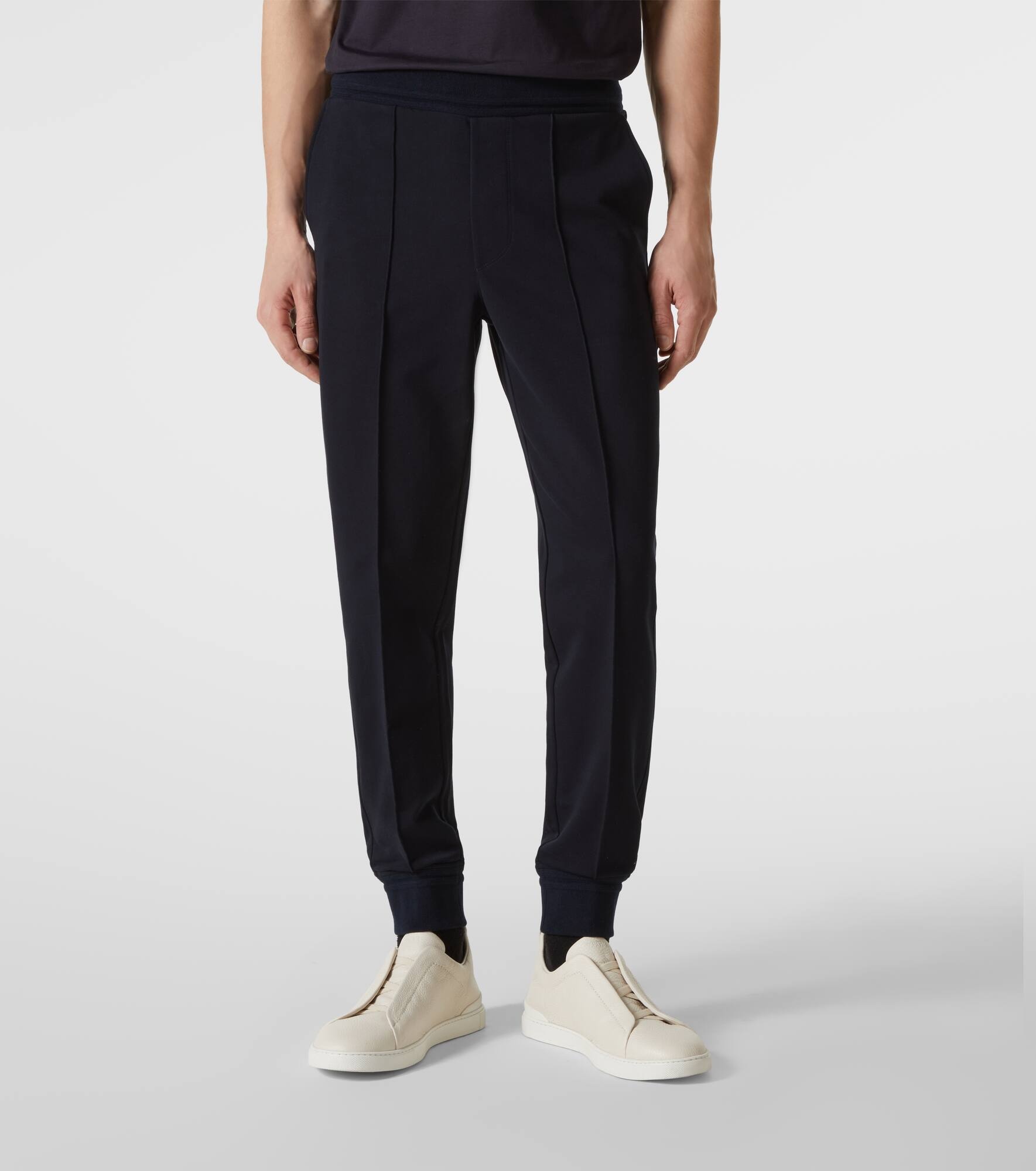 Cotton-blend jersey sweatpants - 3
