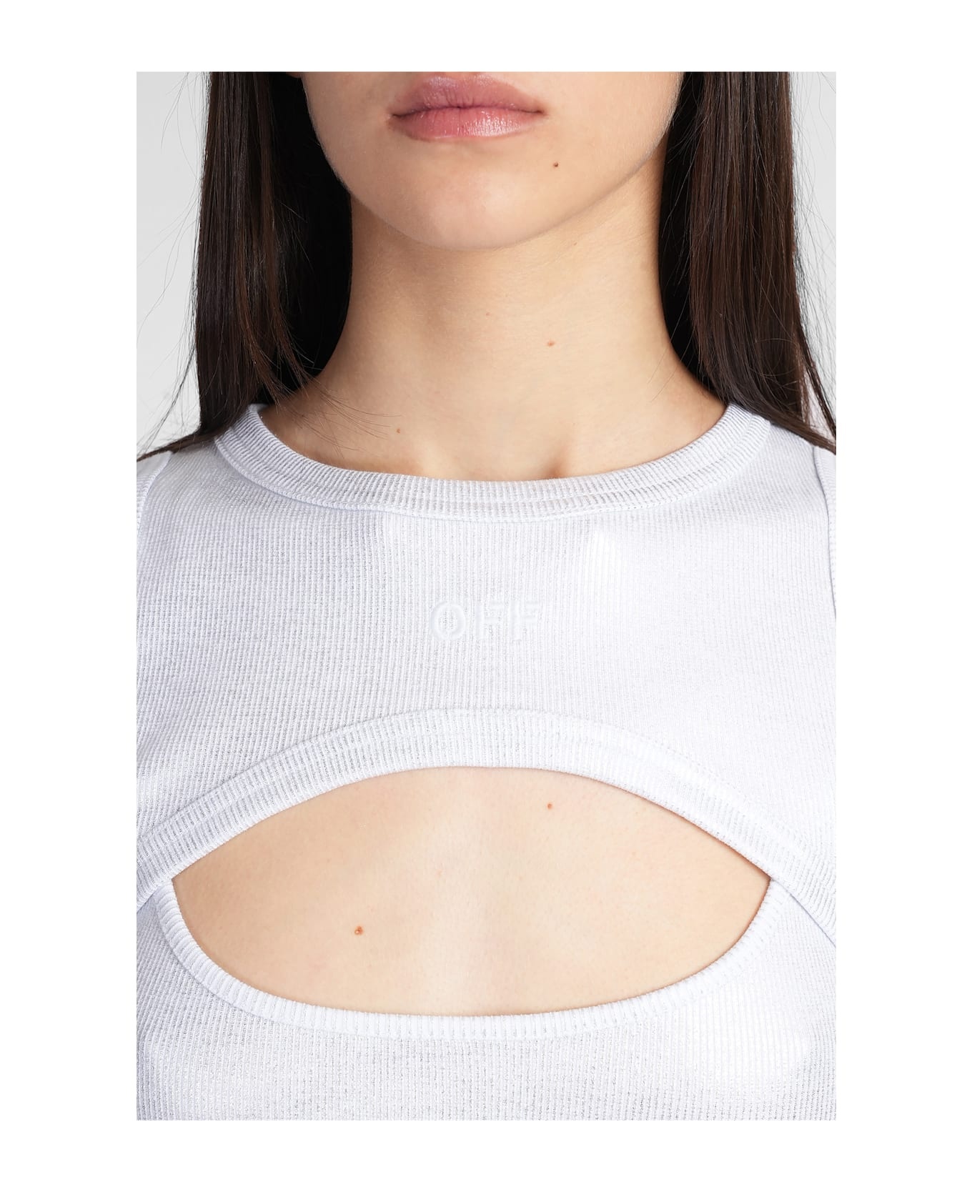 Dress In Silver Cotton - 5