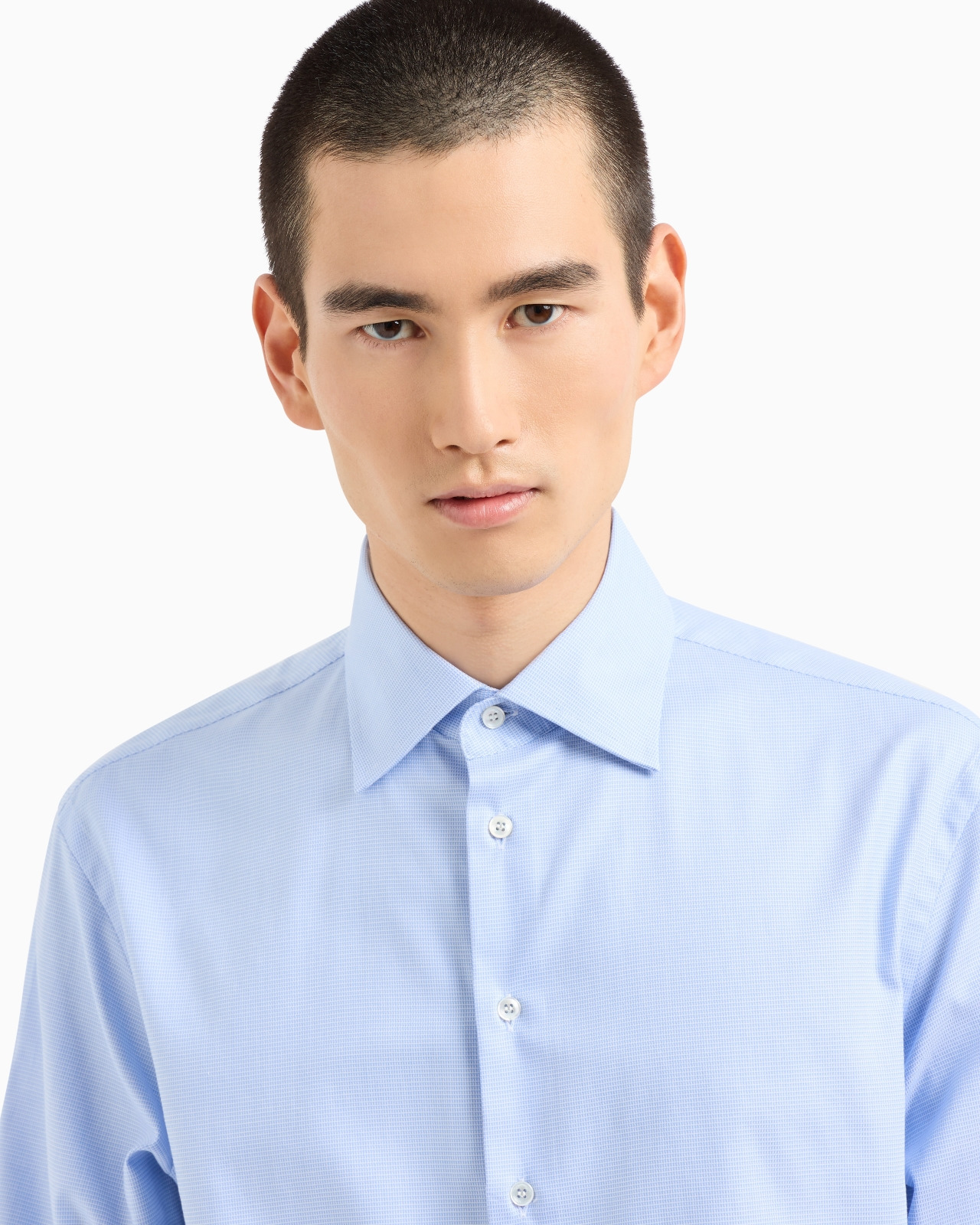 Regular-fit shirt made from micro-armure stretch cotton - 5