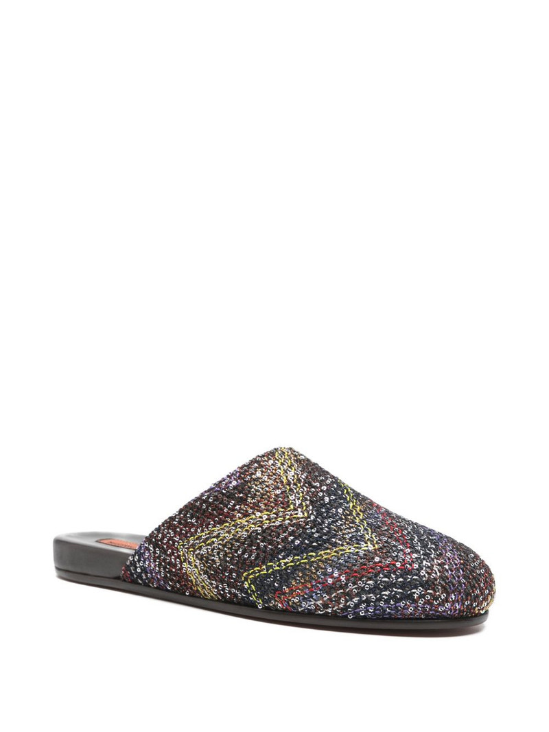 Missoni sequined flat mules outlook