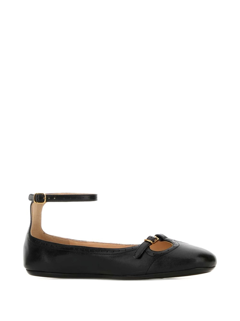 Chloé Misty buckle-strap leather ballerinas outlook