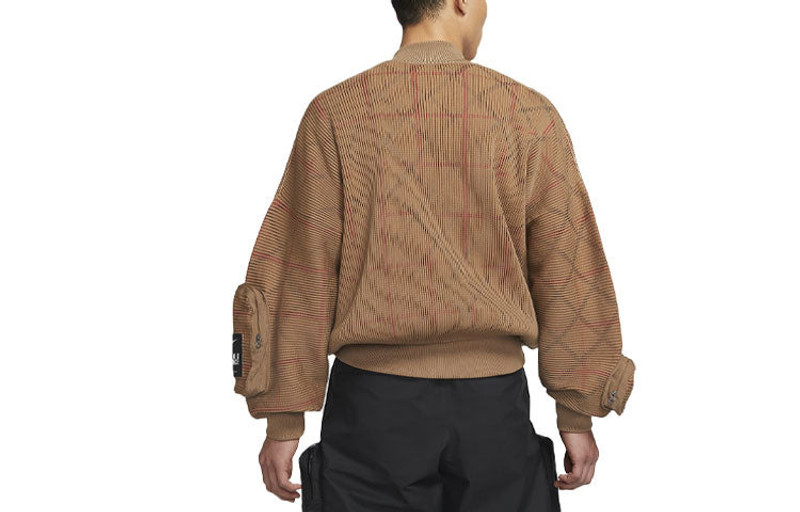 Nike Men's Nike x Crossover MA-1 Knit Jacket Brown CZ4705-382 outlook