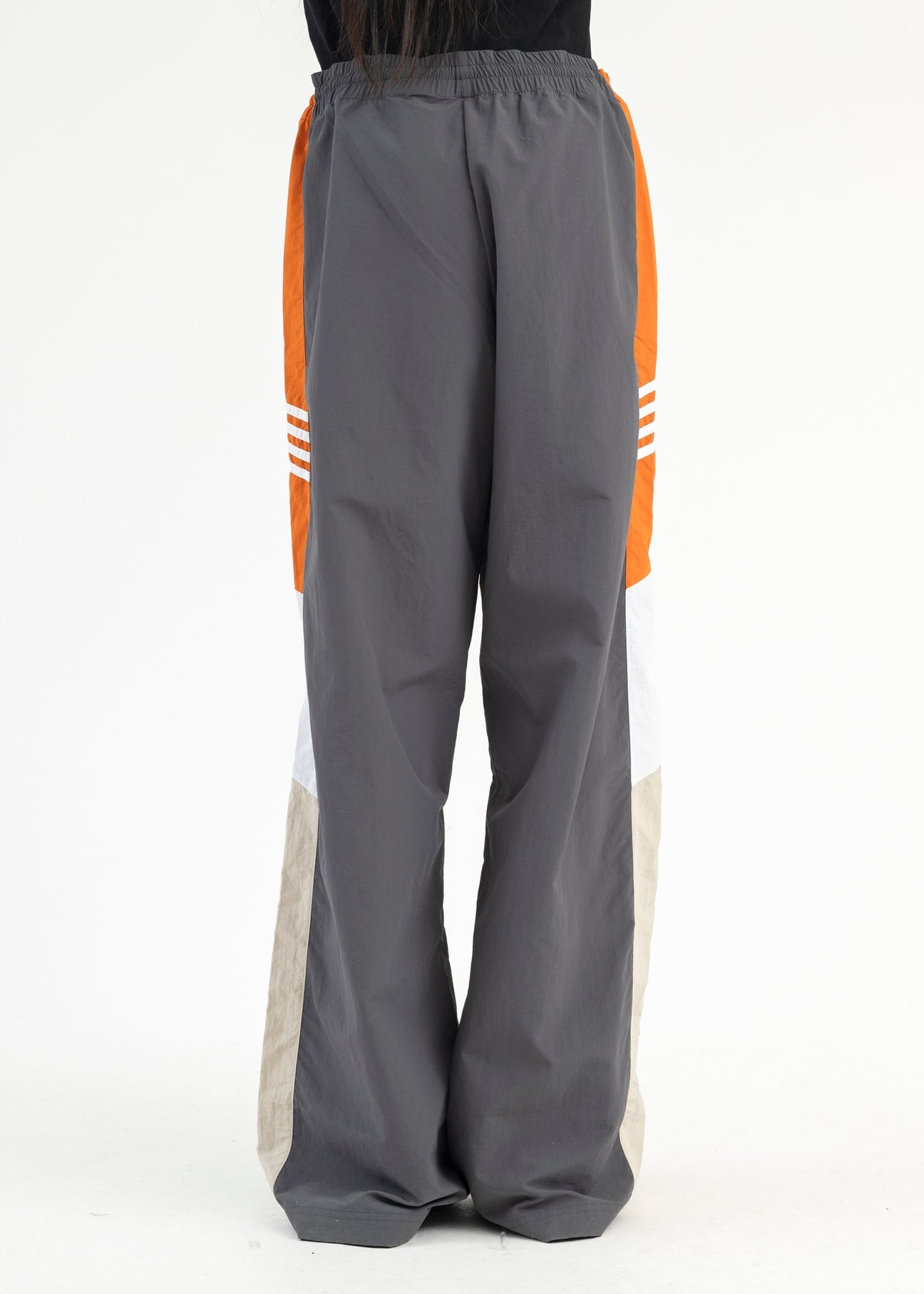 GREY / ORANGE / BEIGE  WIDE LEG TRACKPANT - 3