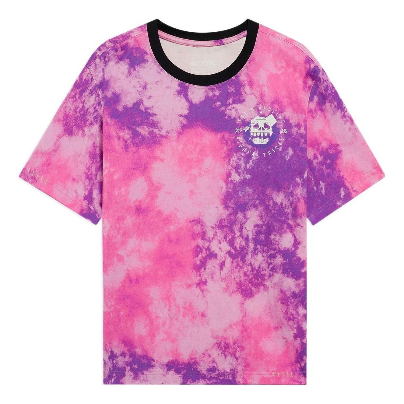 Li-Ning BadFive Skull Graphic Tie Dye T-shirt 'Pink Purple' AHSS389-5 - 1