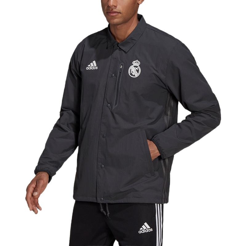 adidas Real Madrid Travel Coach Jacket 'Black' GR4273 - 2