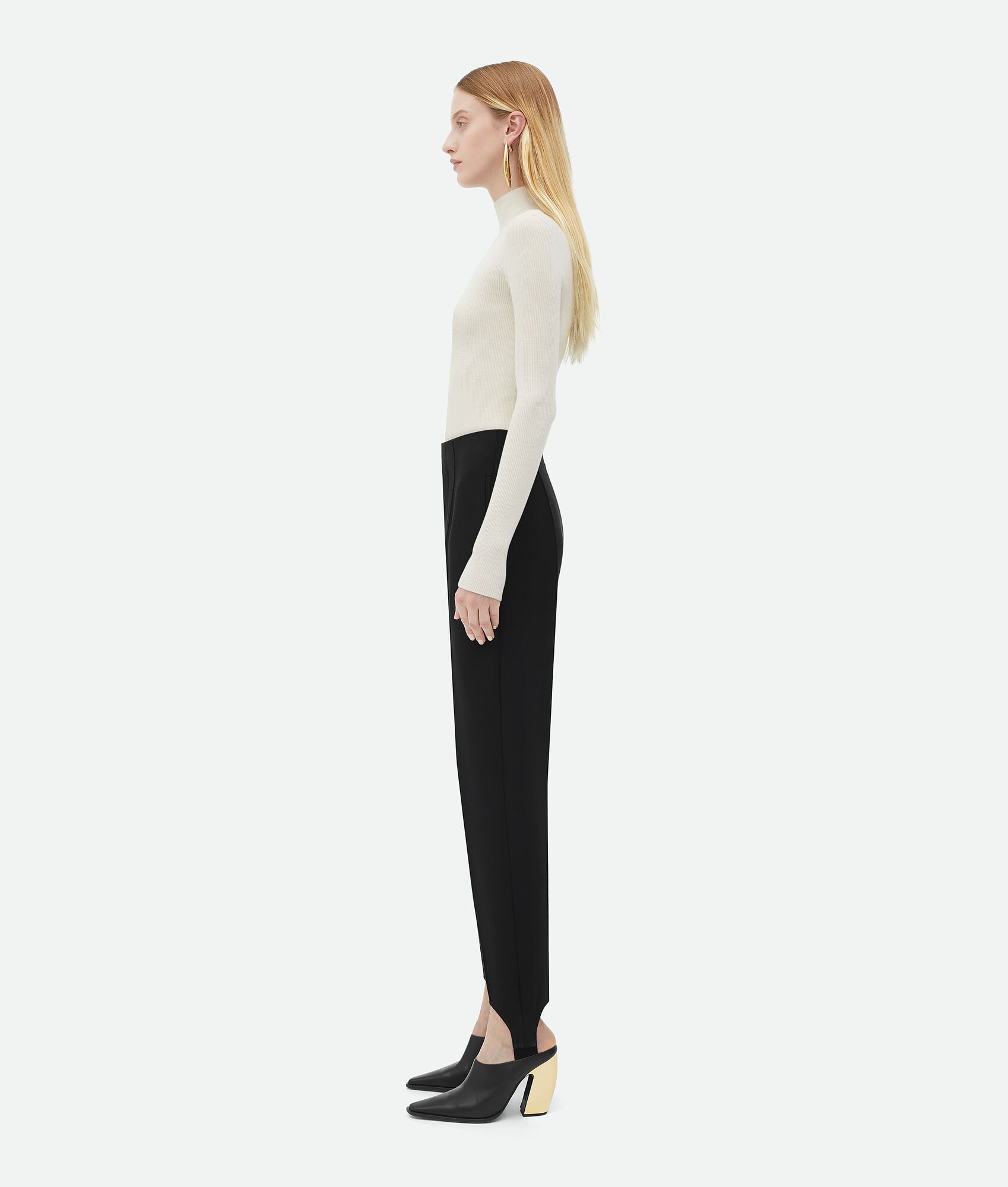 Structured Cotton Stirrup Pants - 2