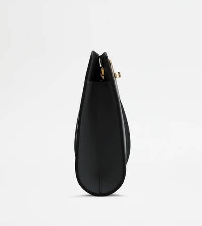 Tod's T TIMELESS CLUTCH BAG IN LEATHER SMALL - BLACK outlook