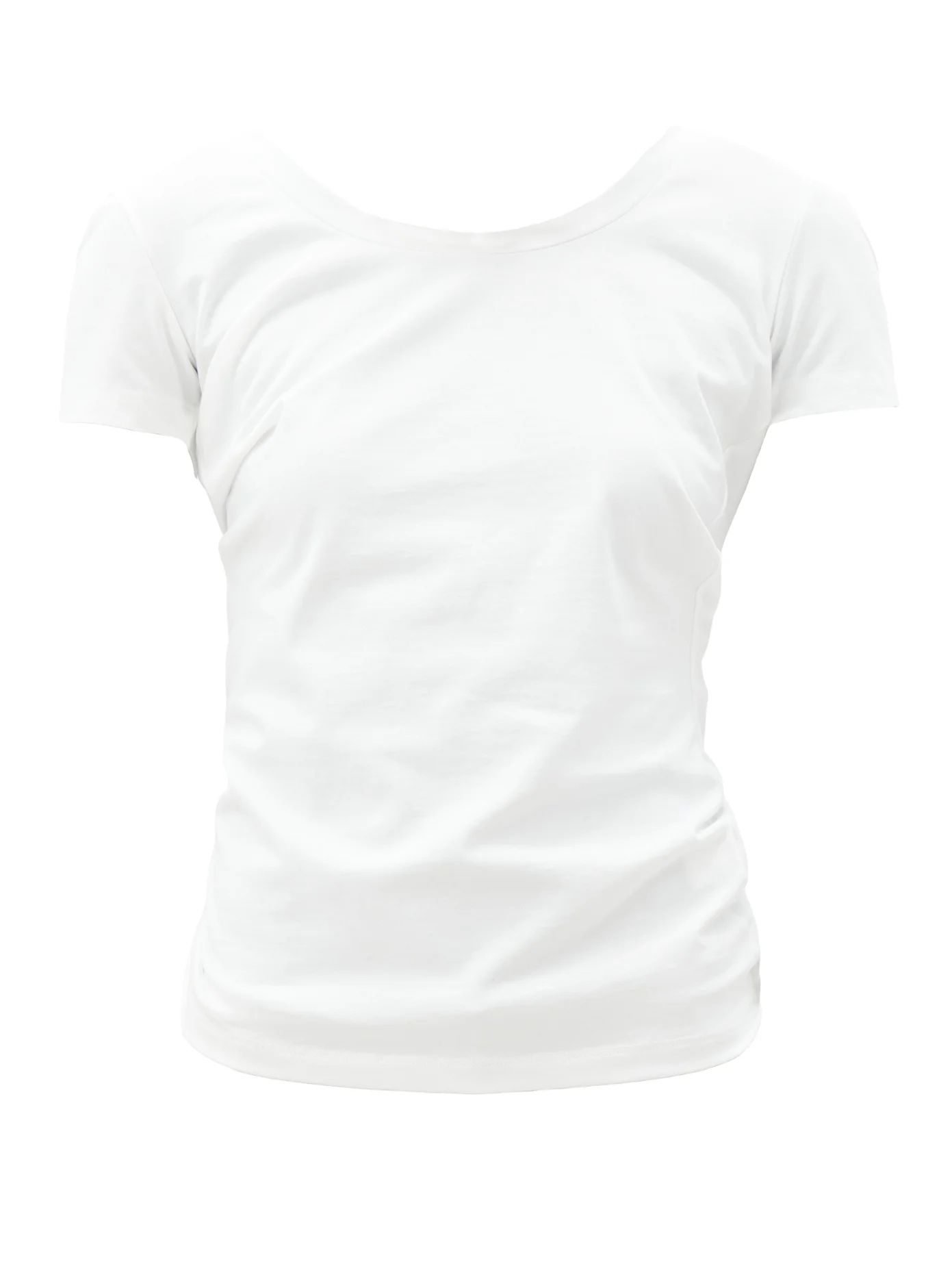 Twisted-back cotton-jersey T-shirt - 1