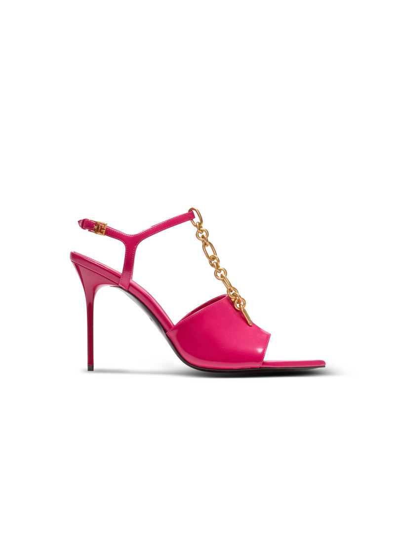 Sync sandals in shiny lambskin 1