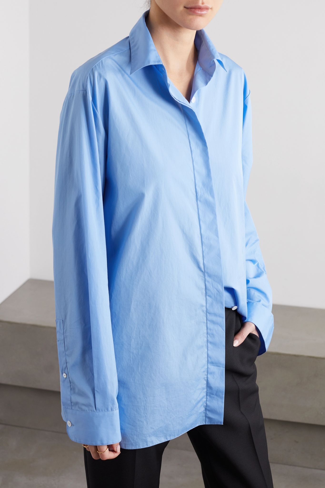 Big Sisea oversized cotton-poplin shirt - 3