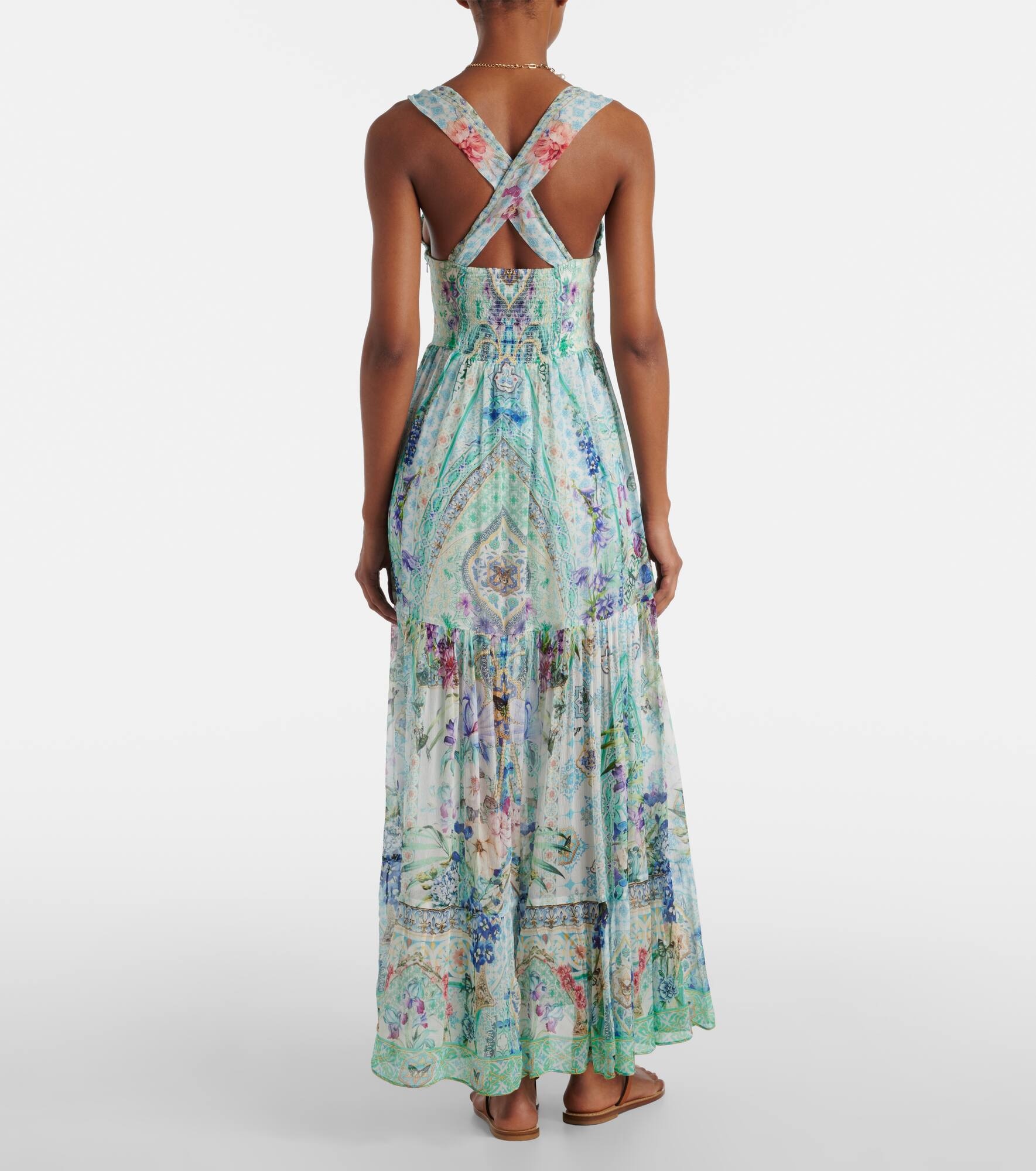 Crystal-embellished silk maxi dress - 3